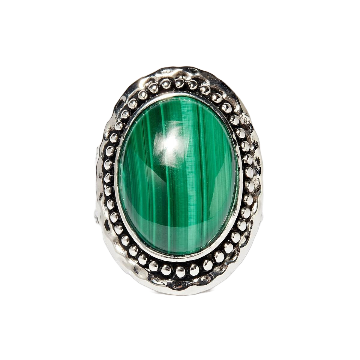 Bague "Malinalli Malachite" Argent 925 Bague "Petunia" Malachite 9,40ct et Argent Massif 925/1000