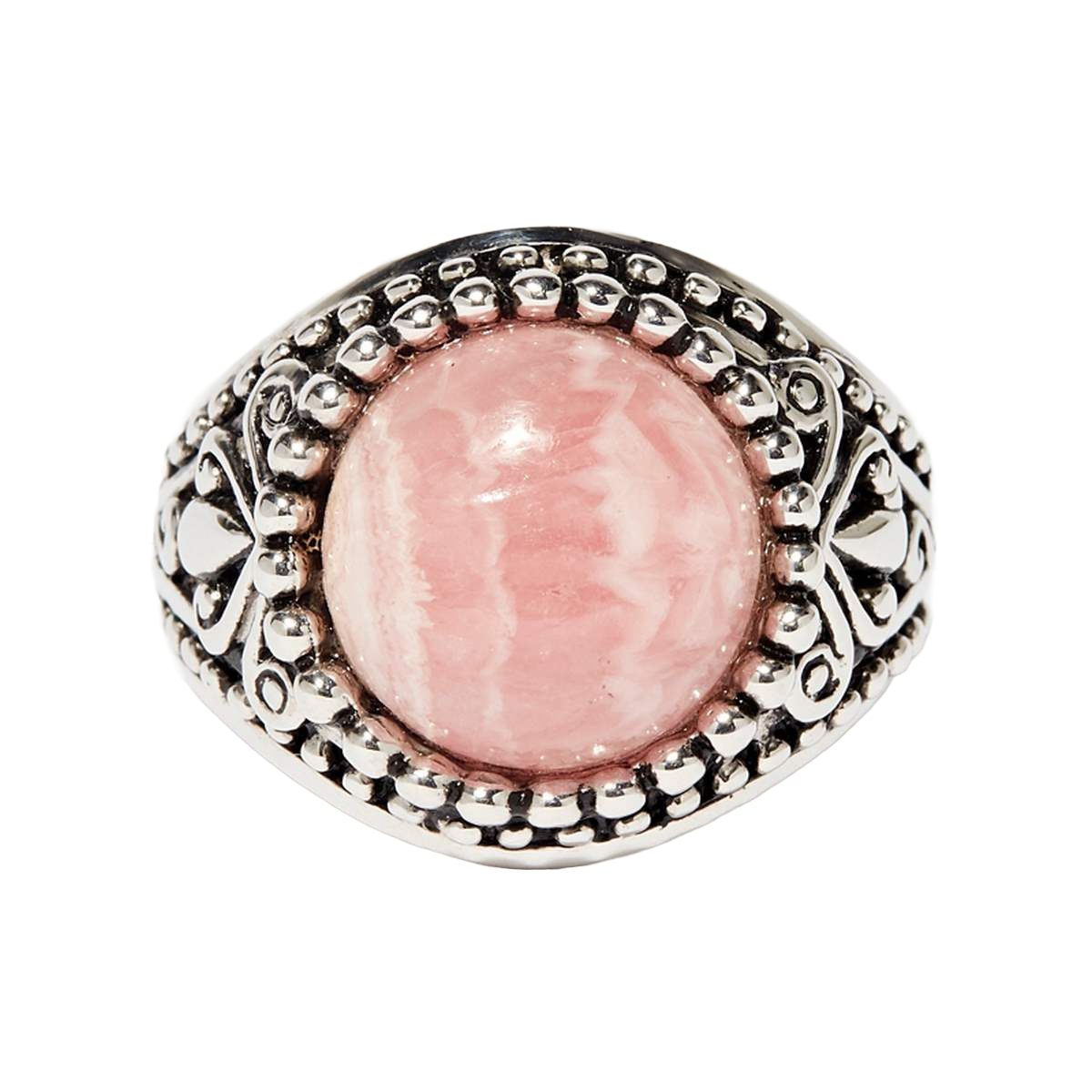 Bague "Xochitl Rhodochrosite" Argent 925 Bague "Platanera" Rhodochrosite 5,8ct et Argent Massif 925/1000