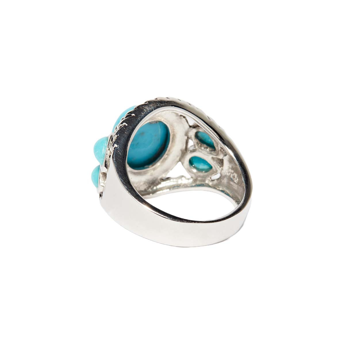 Bague "Kankin Turquoise" Argent 925 Bague "Rubí" Turquoise 2,70ct/5 et Argen Massif