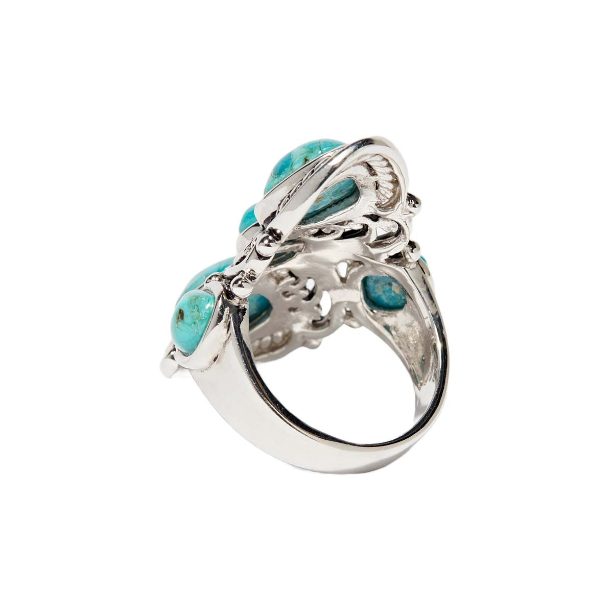 Bague "Sabina" Turquoise 4,90ct/5 et Argent Massif 925/1000