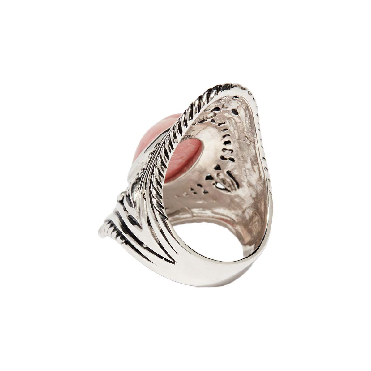 Bague "Tlazocamati Rhodochrosite" Argent 925 Bague "Salvia" Rhodochrosite 4,50ct et Argent Massif 925/1000
