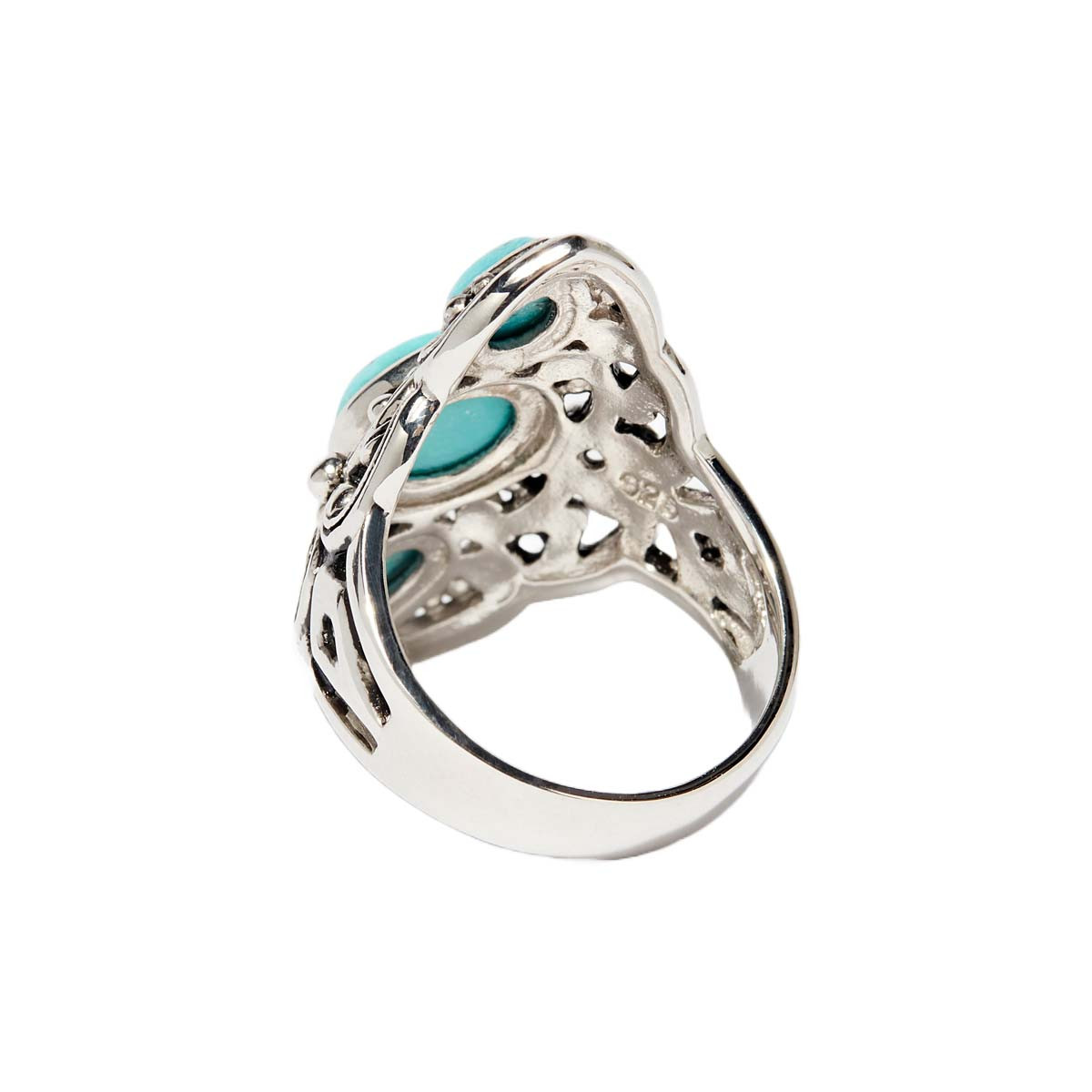 Bague "Sauco" Turquoise 2ct/3 et Argent Massif 925/1000