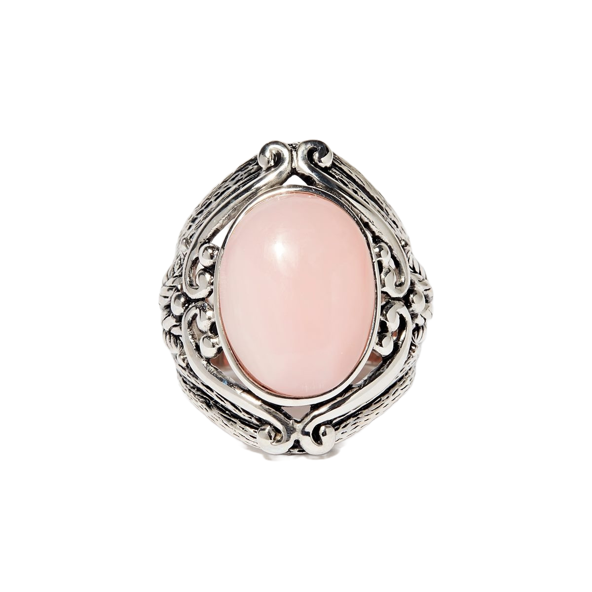 Bague "Tomillo" Opale rose 5,80ct et Argent Massif 925/1000