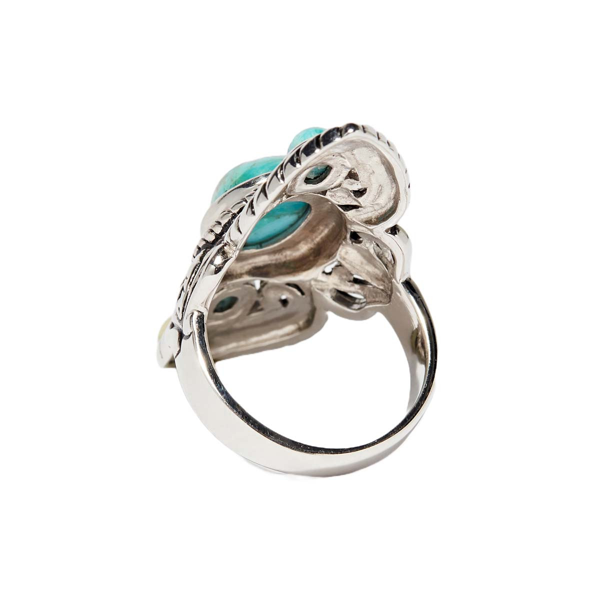 Bague "Toronjil" Turquoise 2,70ct/3 et Argent Massif 925/1000