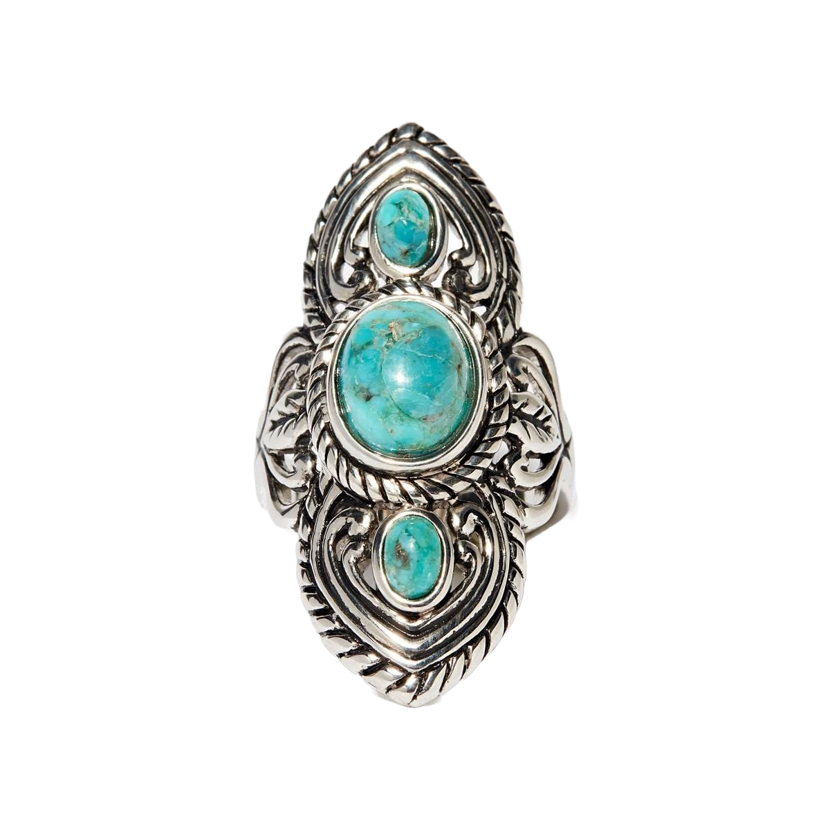 Bague "Toronjil" Turquoise 2,70ct/3 et Argent Massif 925/1000