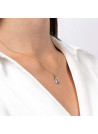 Pendentif Or Jaune Diamant et Saphir