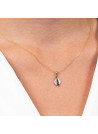 Pendentif Or Jaune Diamant et Saphir