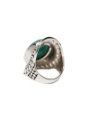 Bague "Xipe Totec Malachite" Argent 925