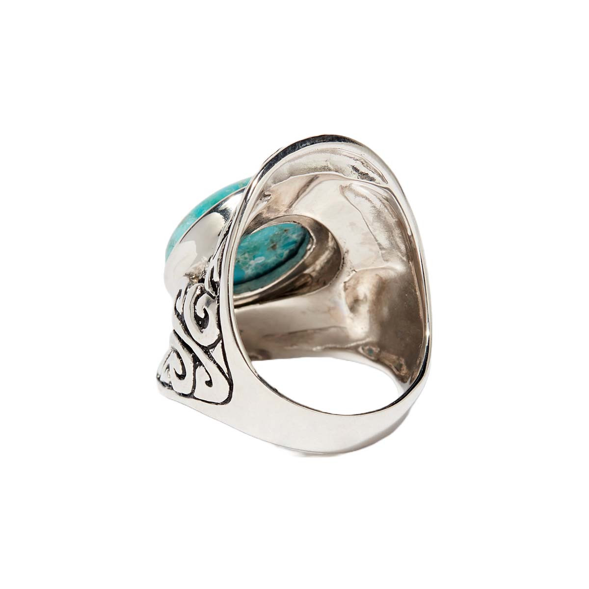Bague "Anís" Turquoise 4,50ct et Argent Massif 925/1000