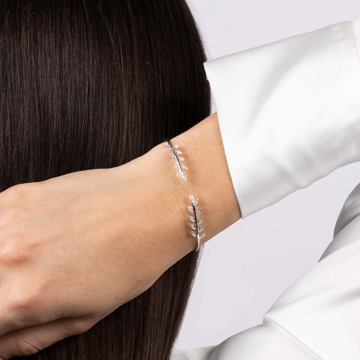 Bracelet Or Blanc et Diamant Bracelet Or Blanc et Diamant