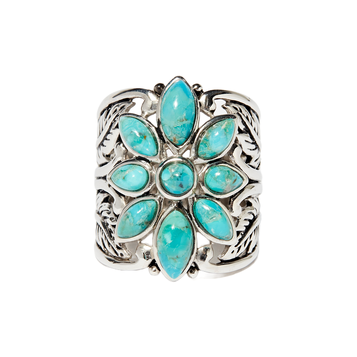 Bague "Amancay" Turquoise 2,20ct et Argent Massif 925/1000