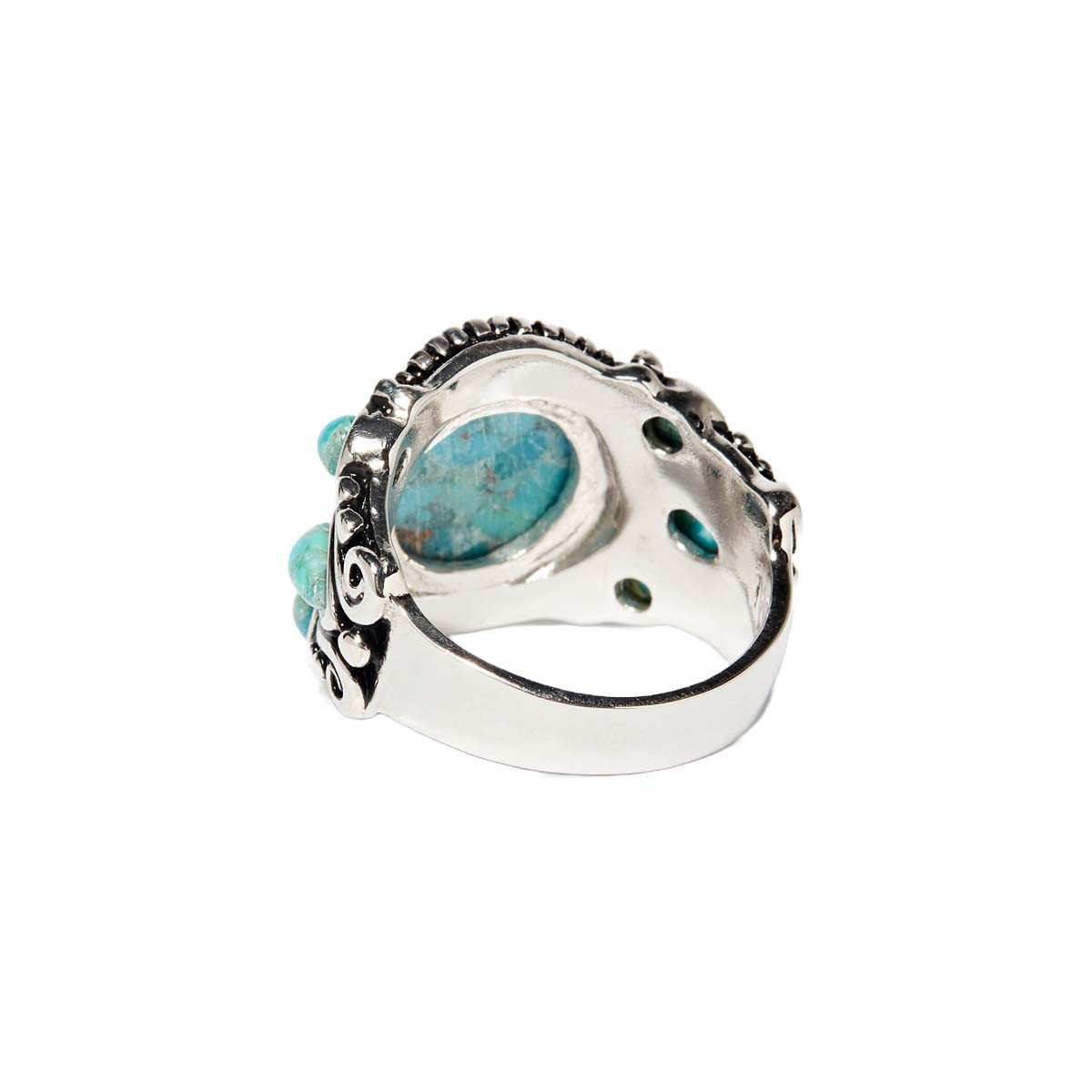 Bague "Apamate" Turquoise 4,50ct et Argent Massif 925/1000