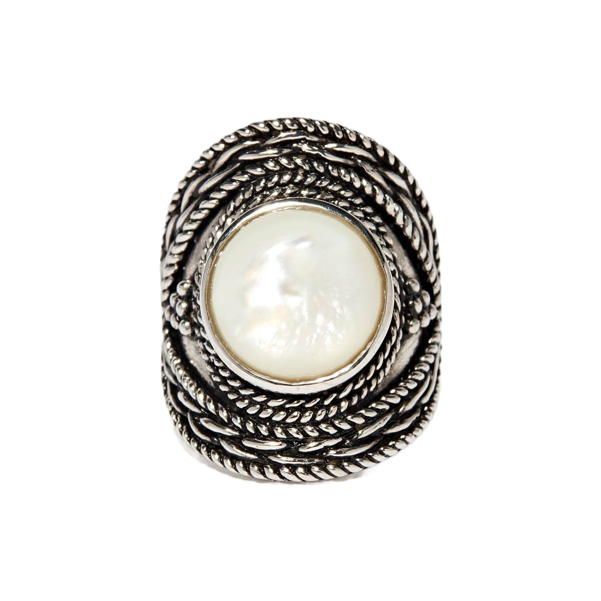 Bague "Balsamina" Nacre 4,50ct et Argent Massif 925/1000