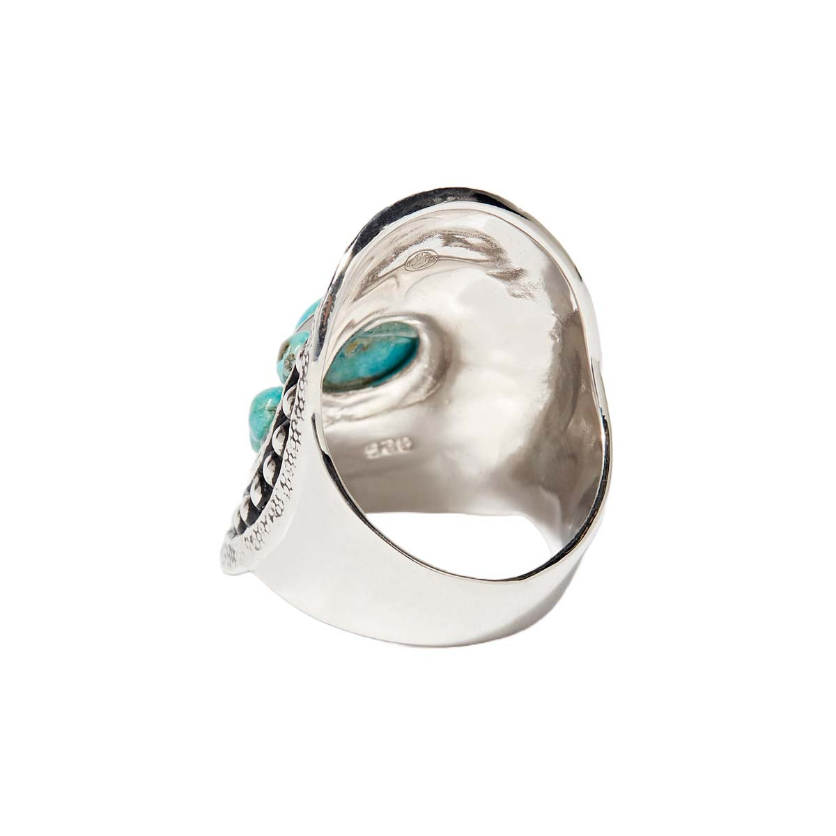 Bague "Cidrón" Turquoise 2,70ct et Argent Massif 925/1000