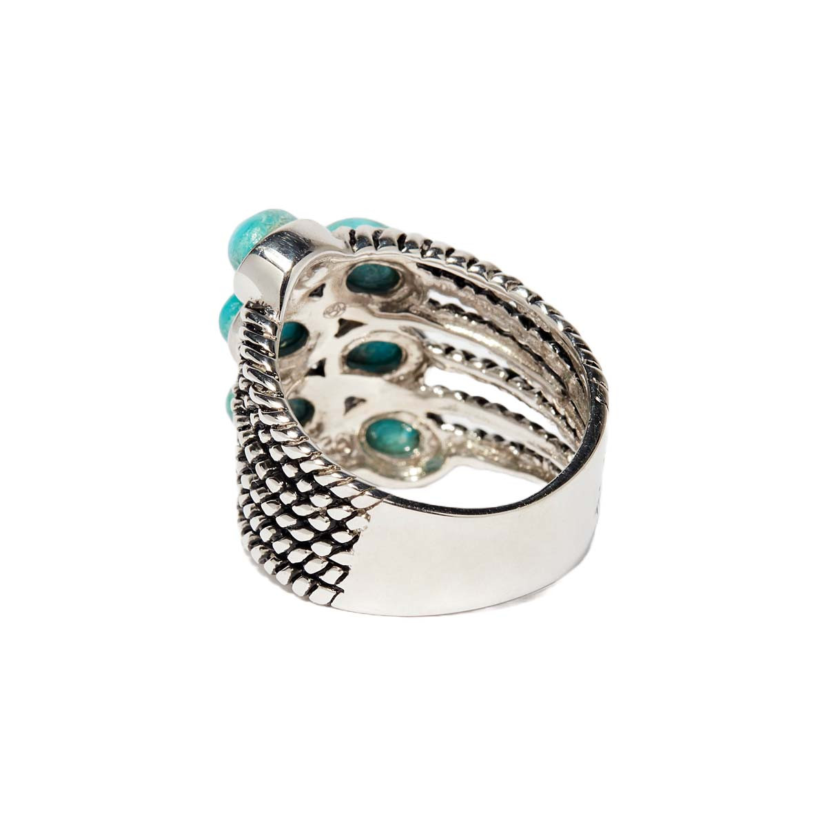 Bague "Chaguar" Turquoise 2,20ct et Argent Massif 925/1000