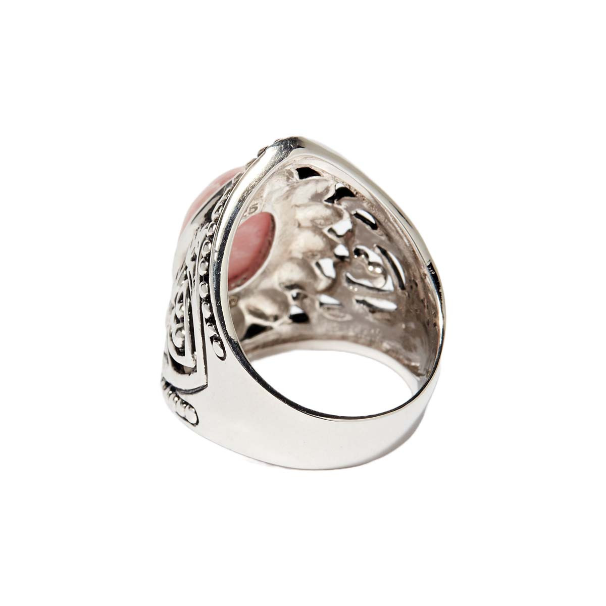 Bague "Axux Rhodochrosite" Argent 925 Bague "Chamico" Rhodochrosite 4ct et Argent Massif 925/1000