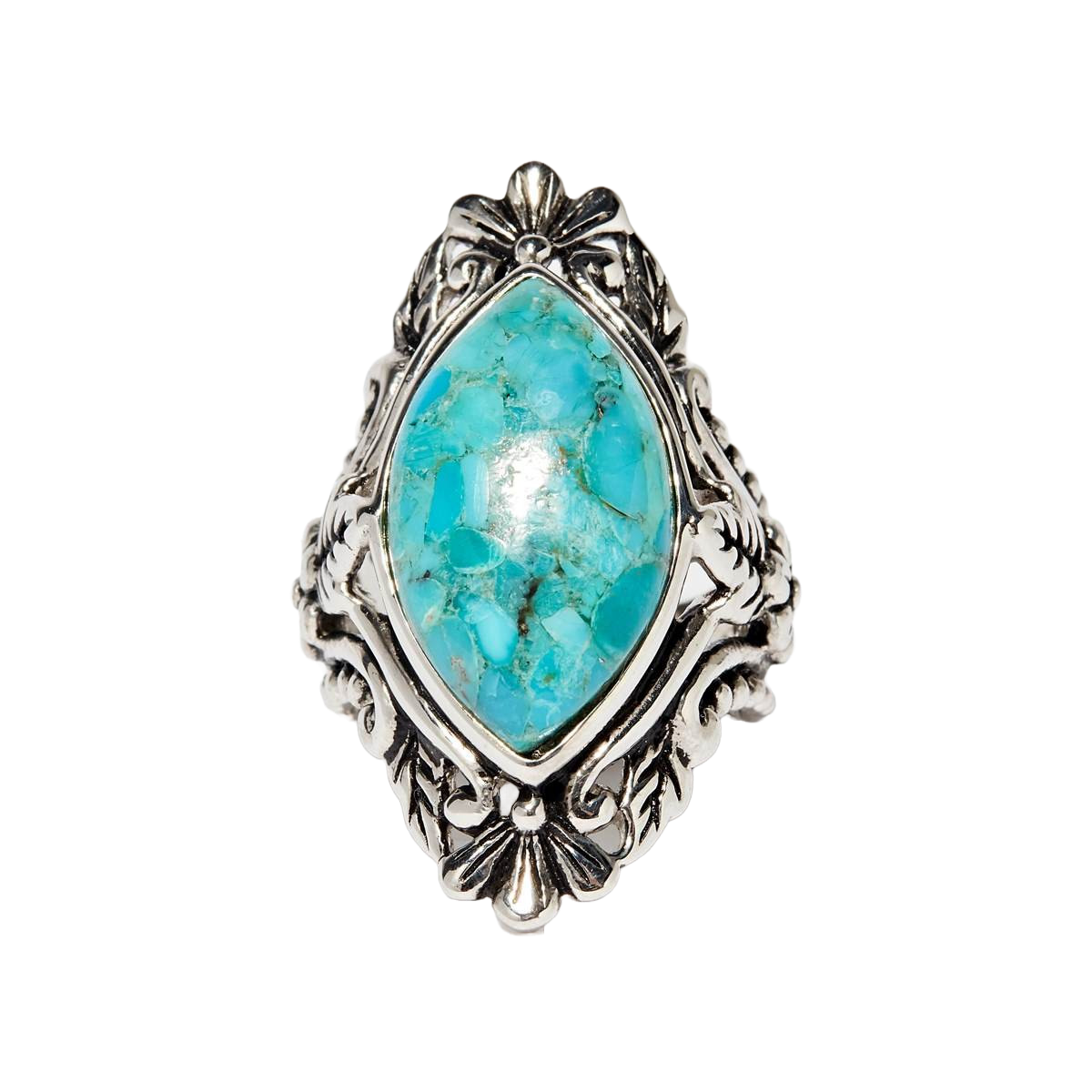 Bague "Xun Turquoise" Argent 925 Bague "Chinita" Turquoise 6,30ct et Argent Massif 925/1000