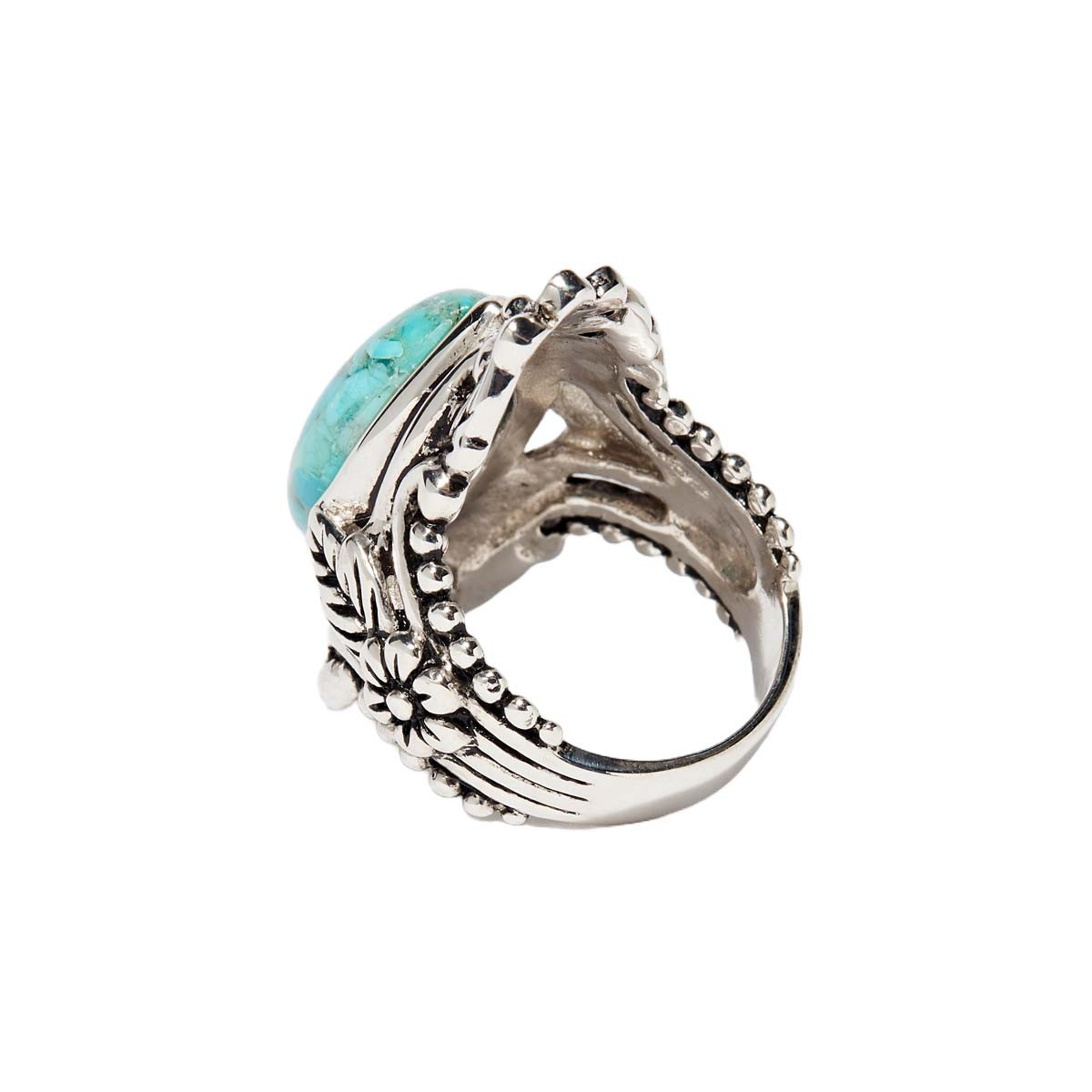 Bague "Xun Turquoise" Argent 925 Bague "Chinita" Turquoise 6,30ct et Argent Massif 925/1000