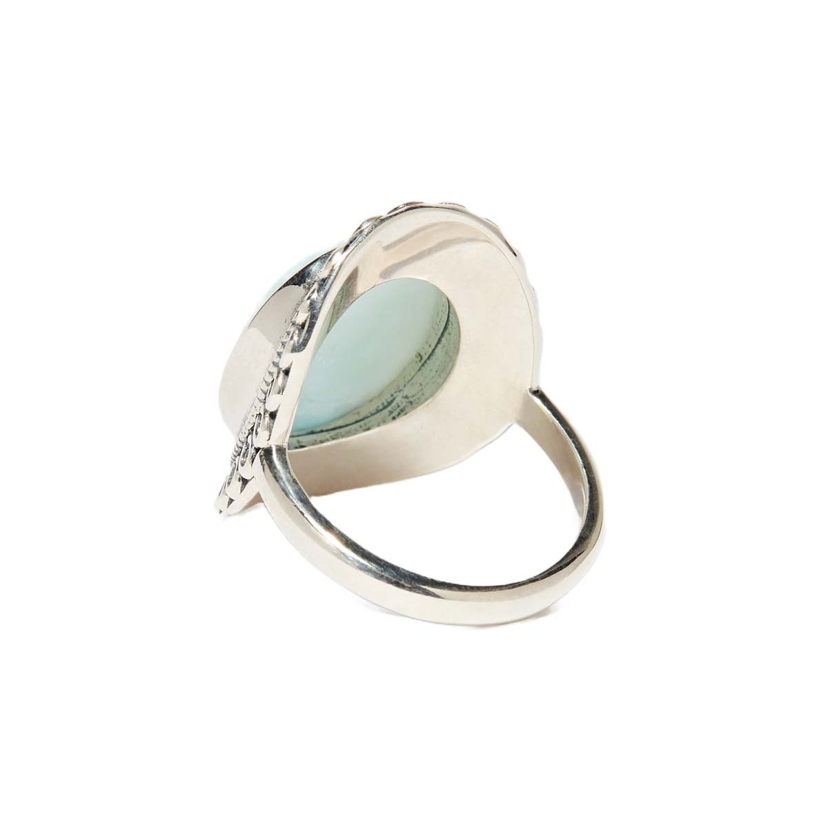 Bague "Garambullo" Larimar 5,29ct et Argent Massif 925/1000