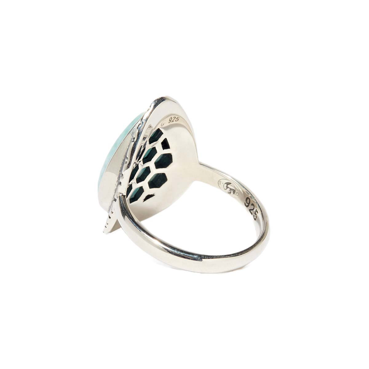 Bague "Granado" Larimar 3,48ct et Argent Massif 925/1000