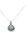 Collier argent massif et pierre naturelle