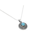 Collier argent massif et pierre naturelle