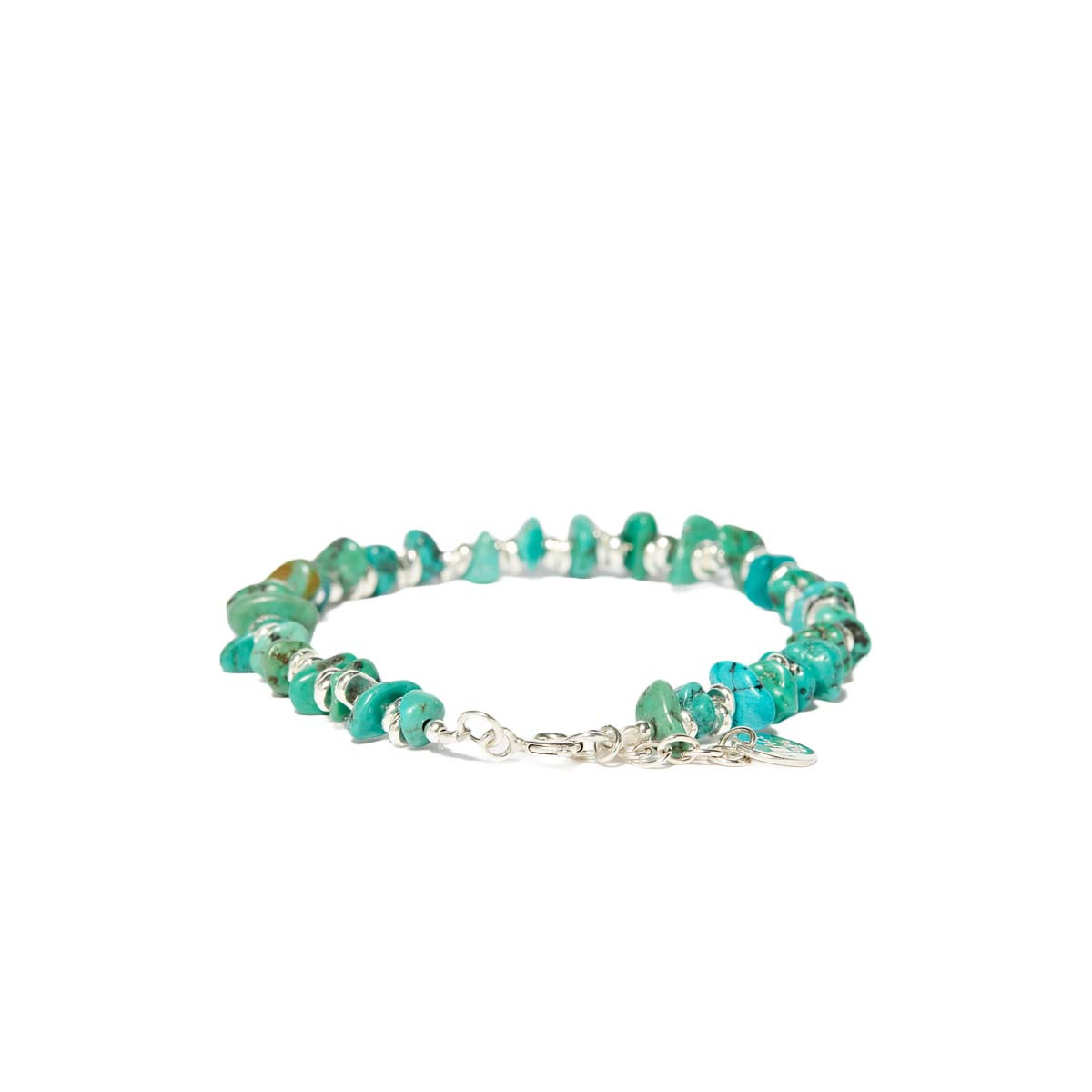 Bracelet argent massif et pierre naturelle Bracelet "Tiquilia" Turquoise 17,02ct et Argent Massif 925/1000