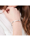 "QUE LA FORCE SOIT AVEC TOI" bracelet jonc argenté à message