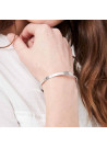 "BE MY VALENTINE" bracelet jonc argenté à message