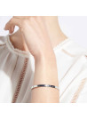 "MAMAN PARFAITE" bracelet jonc argenté à message