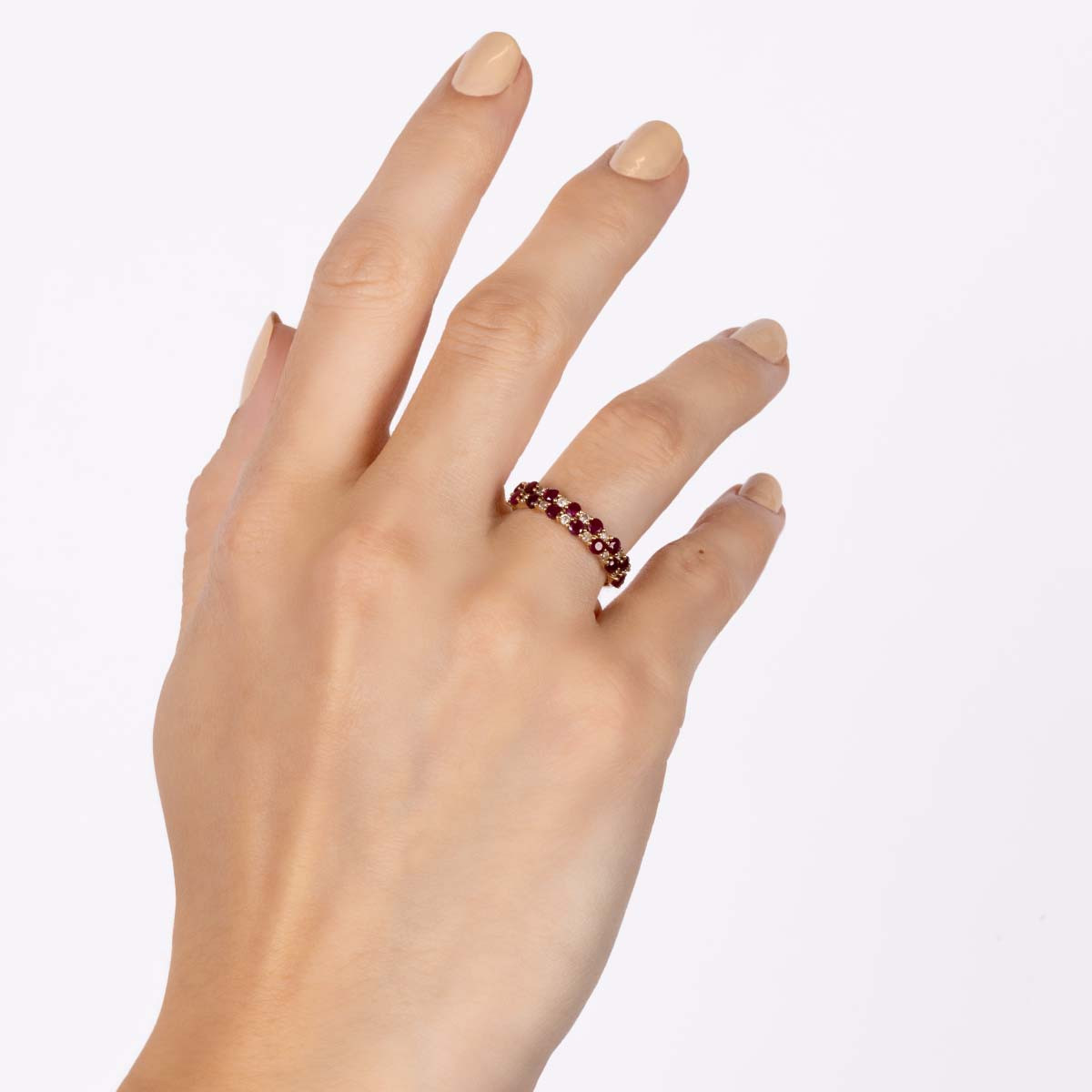 Bague " Norah" Or jaune et Rubis