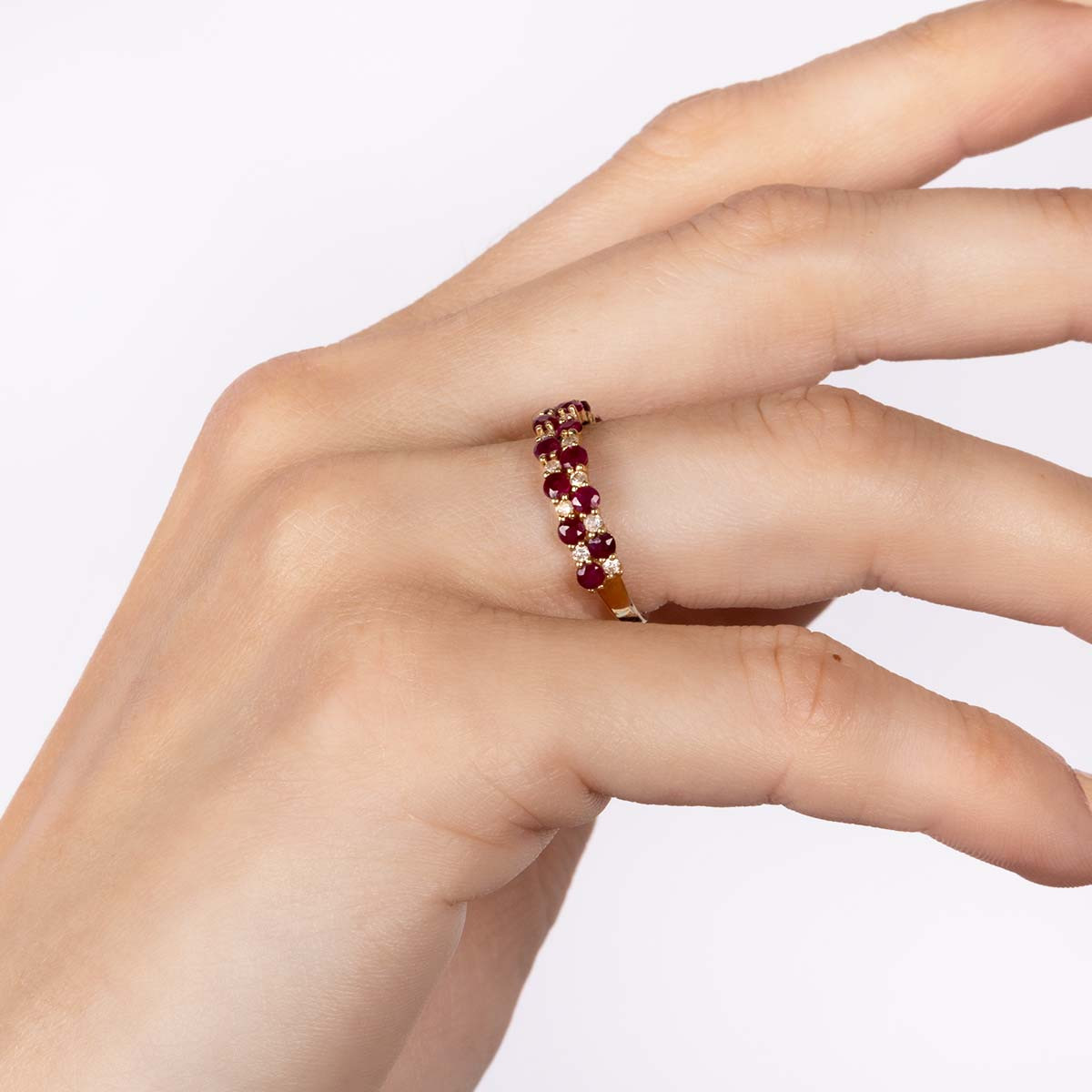 Bague " Norah" Or jaune et Rubis