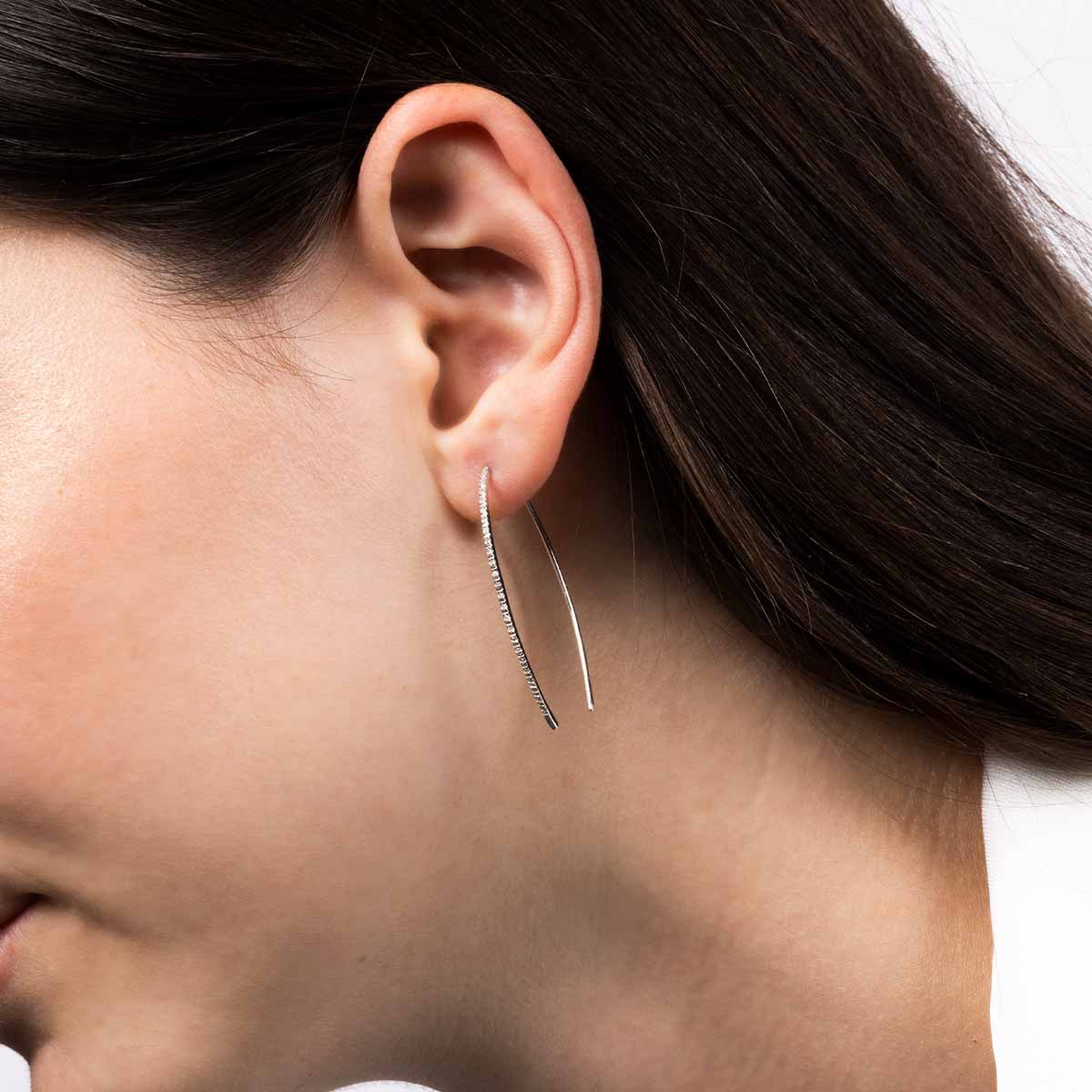 Boucles d'oreilles Or Blanc et Diamant Boucles d'oreilles "Ma Brillante" Or blanc et Diamant
