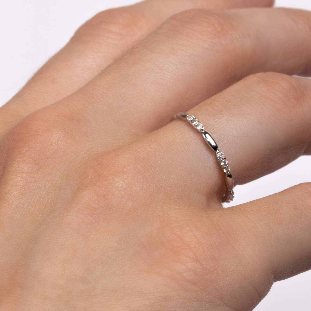 Bague "Kulim" Or blanc et Diamants Bague "Kulim" Or blanc et Diamants