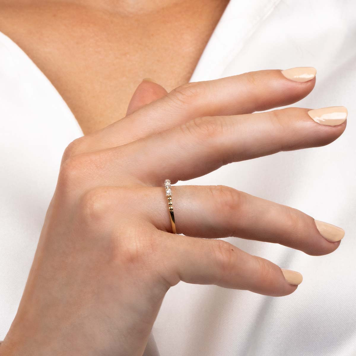 Bague "Fanny" Or jaune et Diamant