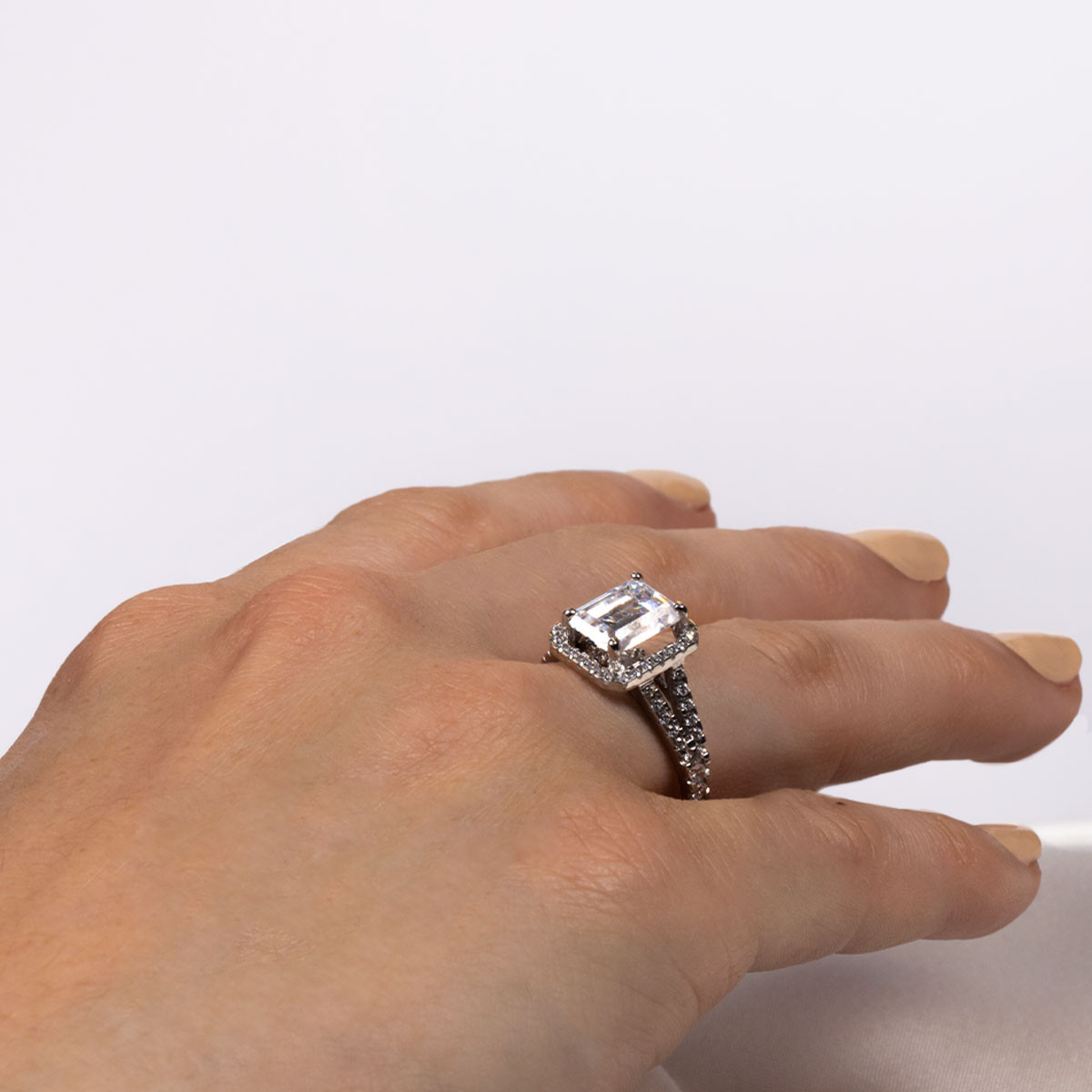 Bague "Soie" Or blanc
