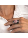 Bague "Quiahuitl Pink Opale" Argent 925