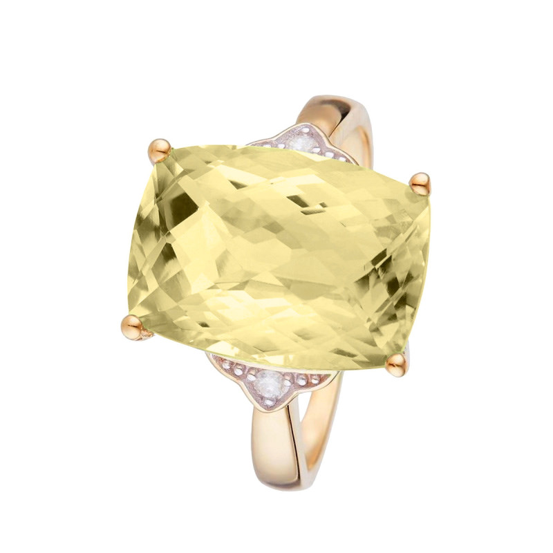 Bague  Green Hill Quartz  Or jaune et Diamants