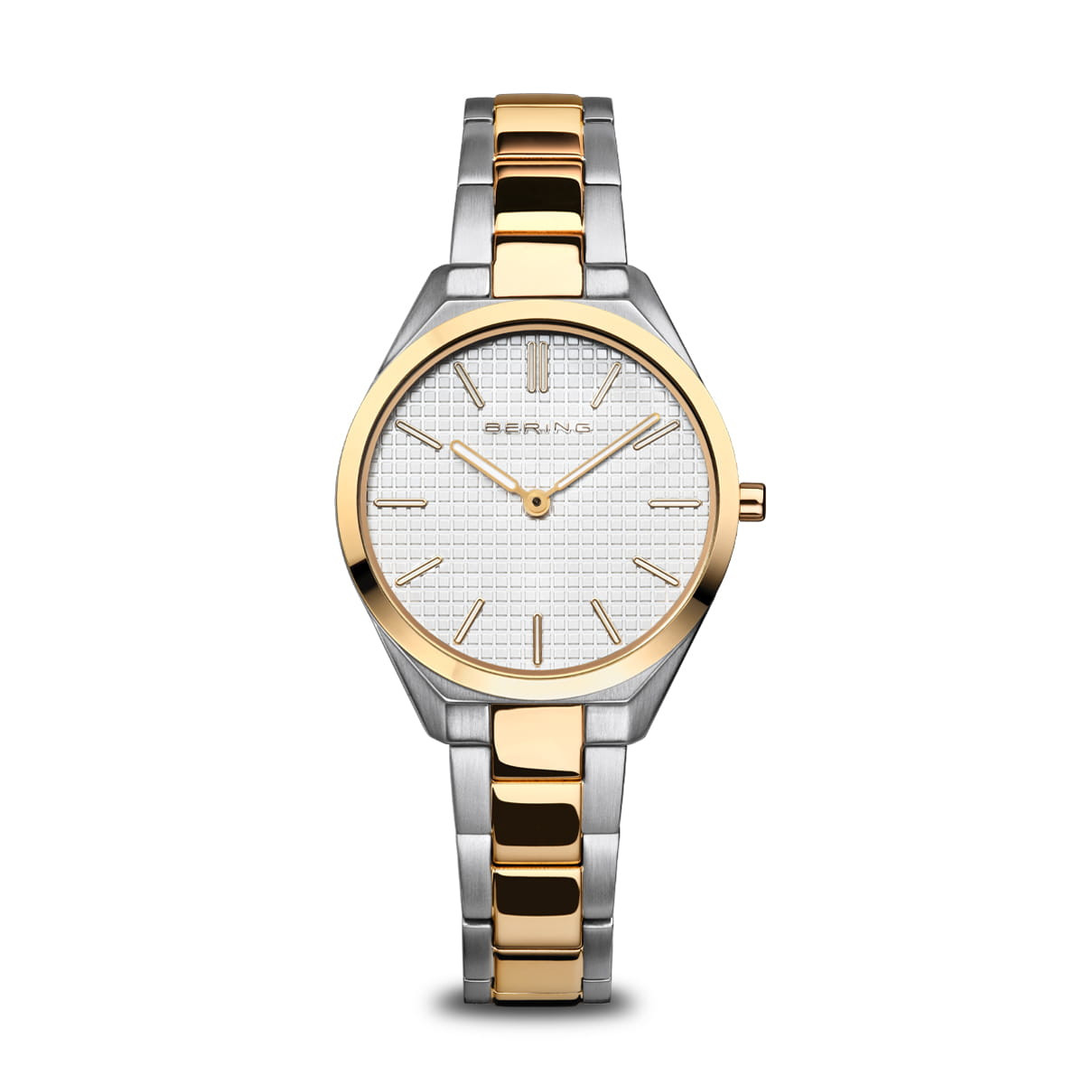 Montre Bering Femme "Ultra Slim" Quartz - Boîtier argenté or brillant brossé - 17231-704