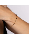 Bracelet chaine "Elisa" Jade noire