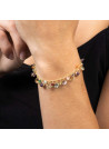Bracelet chaine "Letty" Topaze et Quartz rose