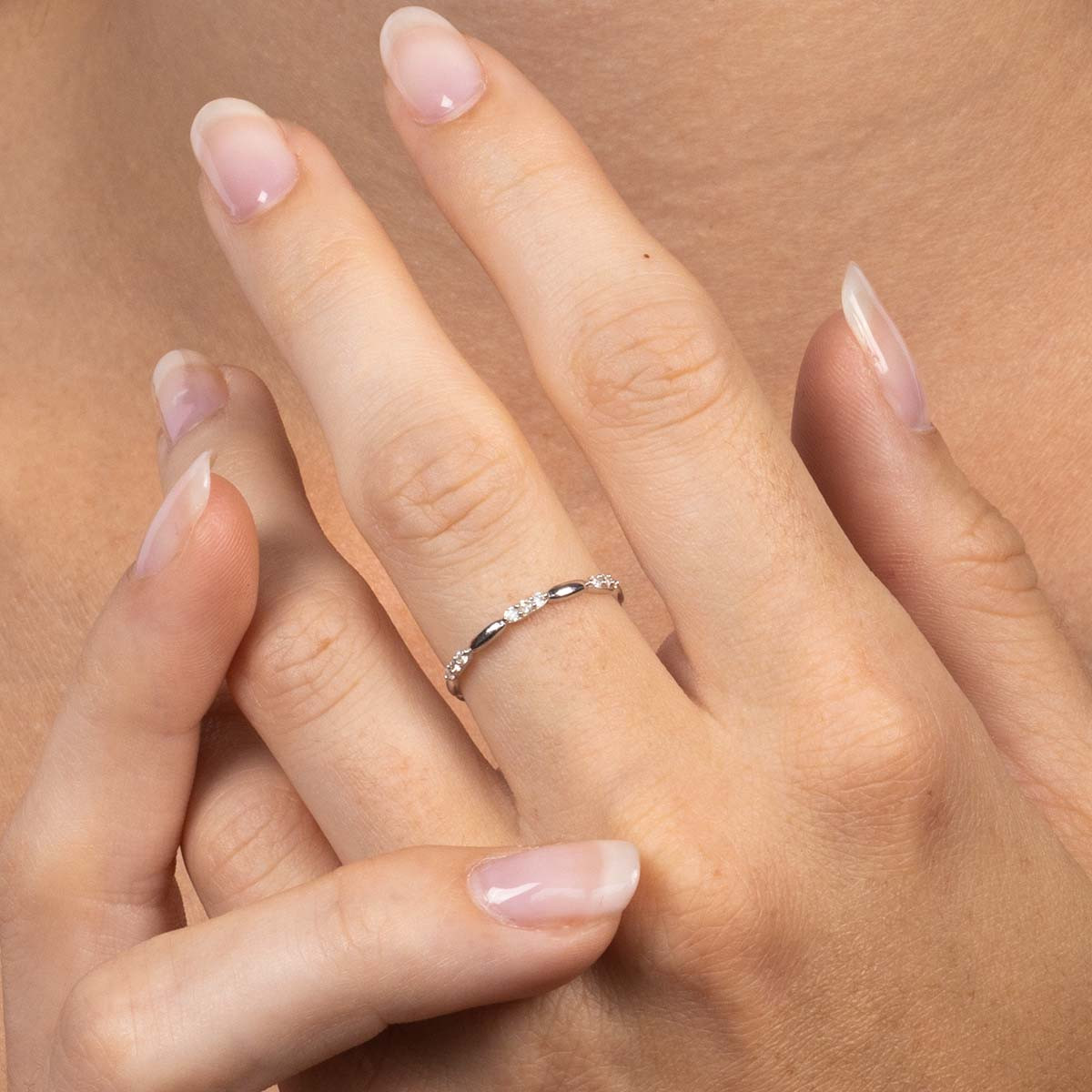 Bague "Kulim" Or blanc et Diamants Bague "Kulim" Or blanc et Diamants