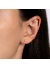 Boucles d'oreilles dépareillées "Grimpante et Puce" Or Jaune 375/1000