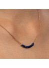 Collier doré et Lapis