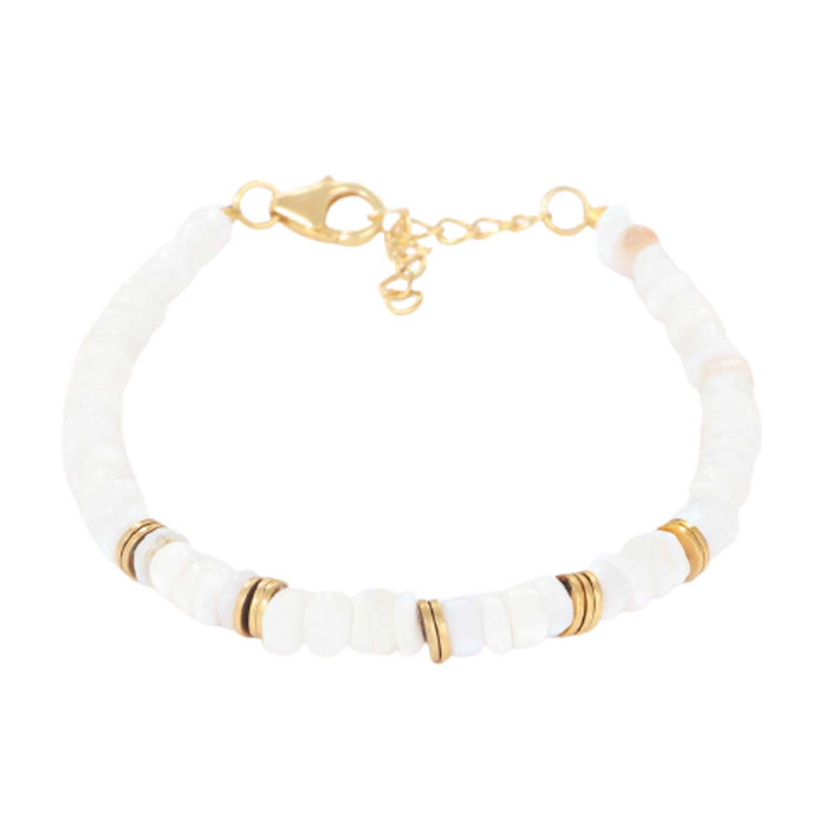 Bracelet "Atlacoya" Opale blanche Bracelet "Charapita" Opale blanche