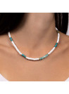 Collier "Ichtaca" Amazonite, Opale et Turquoise