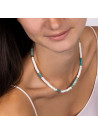 Collier "Ichtaca" Amazonite, Opale et Turquoise
