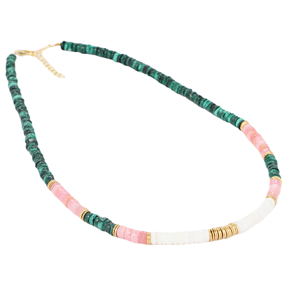Collier "Atlacoya" Malachite et Opale Collier "Inga" Malachite et opales