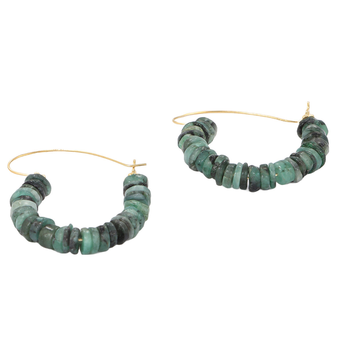 Boucles d'oreilles "Citlalli" Emeraude Boucle d'oreilles "Quinina" Emeraude