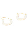 Boucles d'oreilles "Citlalli" Opale blanche